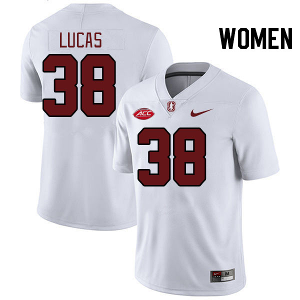 Women #38 Kale Lucas Stanford Cardinal 2024 ACC Conference College Football Jerseys Stitched-White